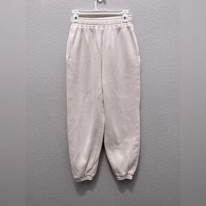 Yllw the Label Cream Sweatpants Size S Cozy Loungewear Athleisure Clean Girl